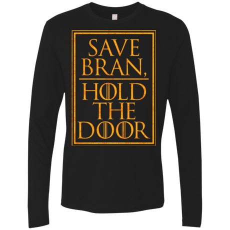 T-Shirts Black / S Hold the Door Men's Premium Long Sleeve