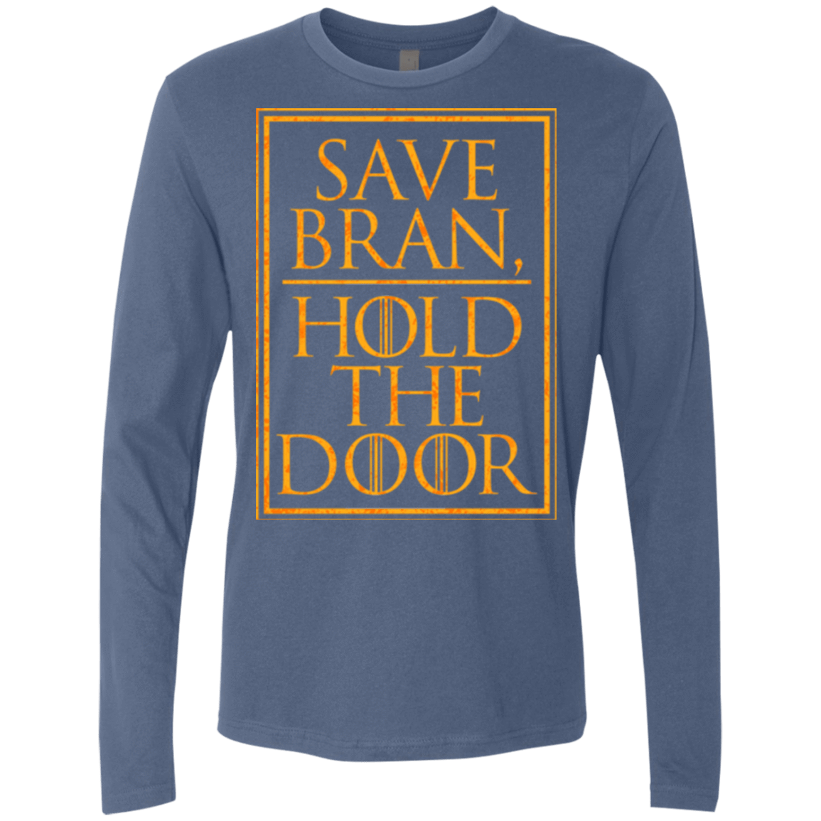 T-Shirts Indigo / S Hold the Door Men's Premium Long Sleeve