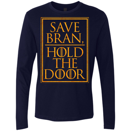 T-Shirts Midnight Navy / S Hold the Door Men's Premium Long Sleeve