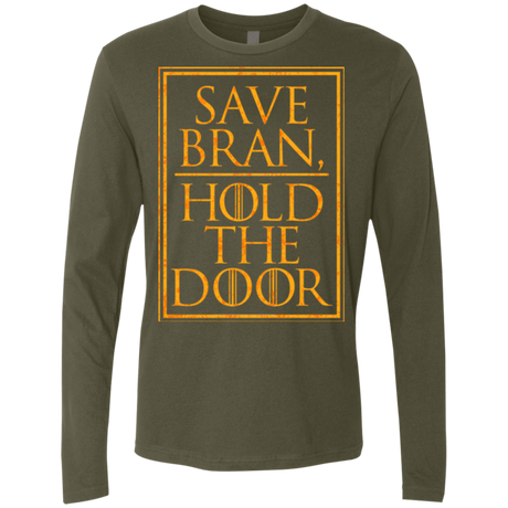 T-Shirts Military Green / S Hold the Door Men's Premium Long Sleeve