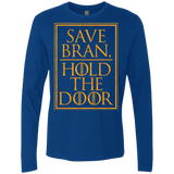 T-Shirts Royal / S Hold the Door Men's Premium Long Sleeve