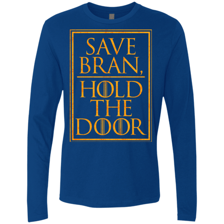 T-Shirts Royal / S Hold the Door Men's Premium Long Sleeve