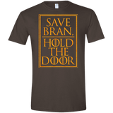 T-Shirts Dark Chocolate / S Hold the Door Men's Semi-Fitted Softstyle