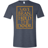 T-Shirts Heather Navy / S Hold the Door Men's Semi-Fitted Softstyle