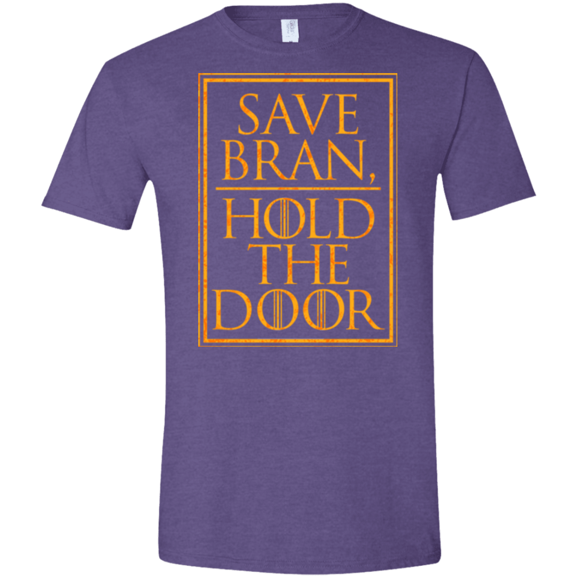 T-Shirts Heather Purple / S Hold the Door Men's Semi-Fitted Softstyle