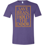 T-Shirts Heather Purple / S Hold the Door Men's Semi-Fitted Softstyle