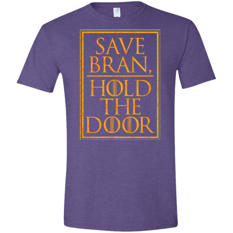 T-Shirts Heather Purple / S Hold the Door Men's Semi-Fitted Softstyle