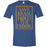 T-Shirts Heather Royal / X-Small Hold the Door Men's Semi-Fitted Softstyle