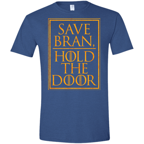 T-Shirts Heather Royal / X-Small Hold the Door Men's Semi-Fitted Softstyle