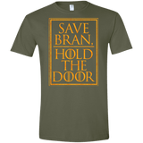 T-Shirts Military Green / S Hold the Door Men's Semi-Fitted Softstyle