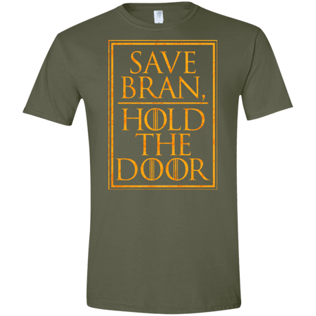 T-Shirts Military Green / S Hold the Door Men's Semi-Fitted Softstyle