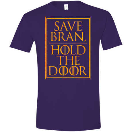 T-Shirts Purple / S Hold the Door Men's Semi-Fitted Softstyle