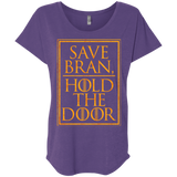 T-Shirts Purple Rush / X-Small Hold the Door Triblend Dolman Sleeve