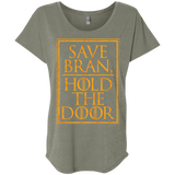 T-Shirts Venetian Grey / X-Small Hold the Door Triblend Dolman Sleeve