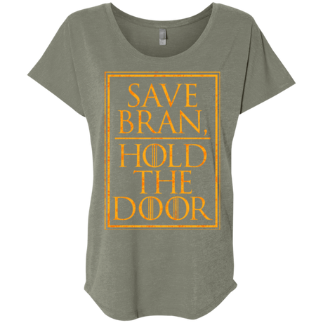 T-Shirts Venetian Grey / X-Small Hold the Door Triblend Dolman Sleeve