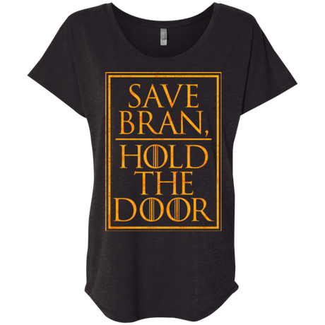 T-Shirts Vintage Black / X-Small Hold the Door Triblend Dolman Sleeve