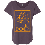 T-Shirts Vintage Purple / X-Small Hold the Door Triblend Dolman Sleeve