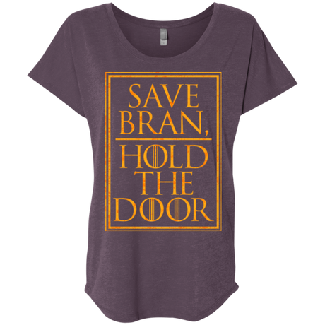 T-Shirts Vintage Purple / X-Small Hold the Door Triblend Dolman Sleeve