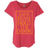 T-Shirts Vintage Red / X-Small Hold the Door Triblend Dolman Sleeve