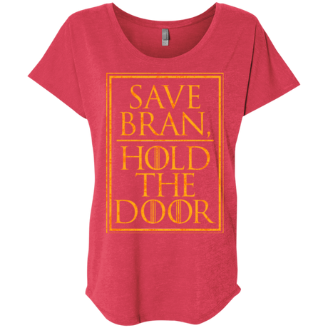 T-Shirts Vintage Red / X-Small Hold the Door Triblend Dolman Sleeve