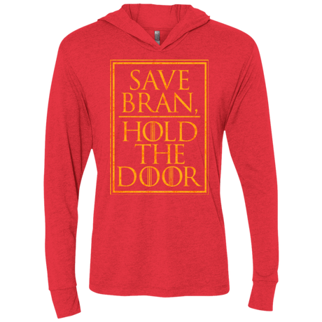 T-Shirts Vintage Red / X-Small Hold the Door Triblend Long Sleeve Hoodie Tee