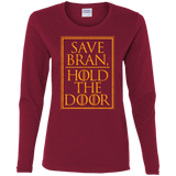 T-Shirts Cardinal / S Hold the Door Women's Long Sleeve T-Shirt