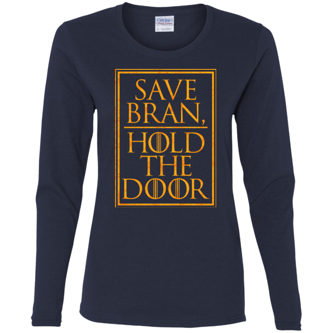T-Shirts Navy / S Hold the Door Women's Long Sleeve T-Shirt