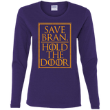 T-Shirts Purple / S Hold the Door Women's Long Sleeve T-Shirt