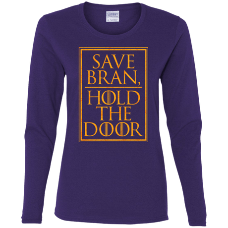 T-Shirts Purple / S Hold the Door Women's Long Sleeve T-Shirt
