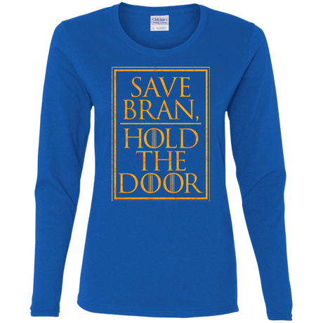 T-Shirts Royal / S Hold the Door Women's Long Sleeve T-Shirt