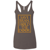 T-Shirts Macchiato / X-Small Hold the Door Women's Triblend Racerback Tank