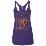 T-Shirts Purple Rush / X-Small Hold the Door Women's Triblend Racerback Tank