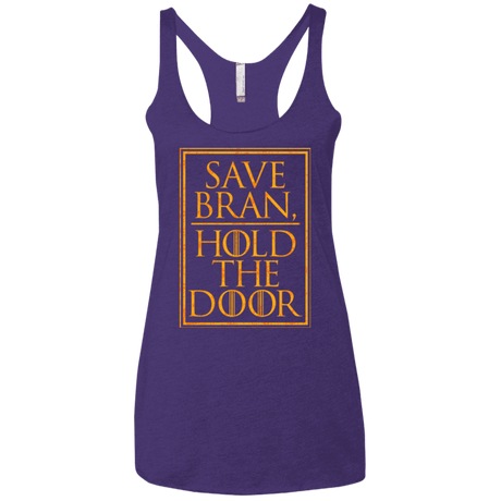 T-Shirts Purple Rush / X-Small Hold the Door Women's Triblend Racerback Tank