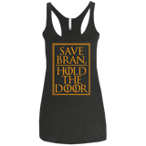 T-Shirts Vintage Black / X-Small Hold the Door Women's Triblend Racerback Tank