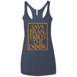 T-Shirts Vintage Navy / X-Small Hold the Door Women's Triblend Racerback Tank