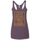T-Shirts Vintage Purple / X-Small Hold the Door Women's Triblend Racerback Tank