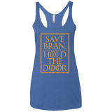 T-Shirts Vintage Royal / X-Small Hold the Door Women's Triblend Racerback Tank