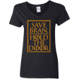 T-Shirts Black / S Hold the Door Women's V-Neck T-Shirt