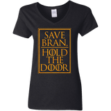 T-Shirts Black / S Hold the Door Women's V-Neck T-Shirt