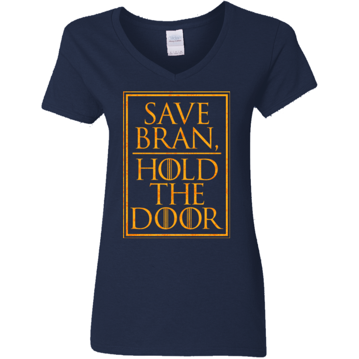 T-Shirts Navy / S Hold the Door Women's V-Neck T-Shirt