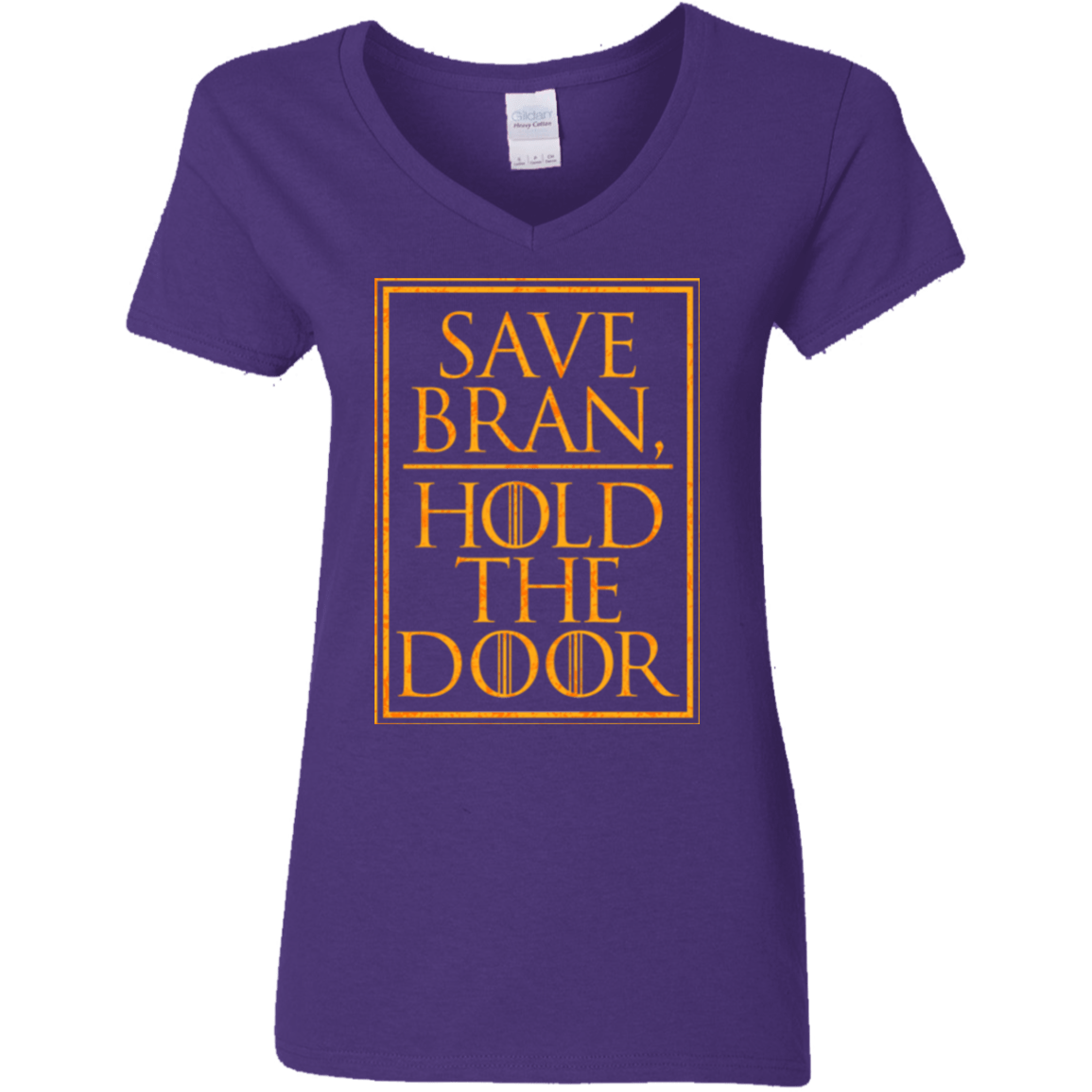 T-Shirts Purple / S Hold the Door Women's V-Neck T-Shirt