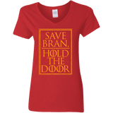 T-Shirts Red / S Hold the Door Women's V-Neck T-Shirt