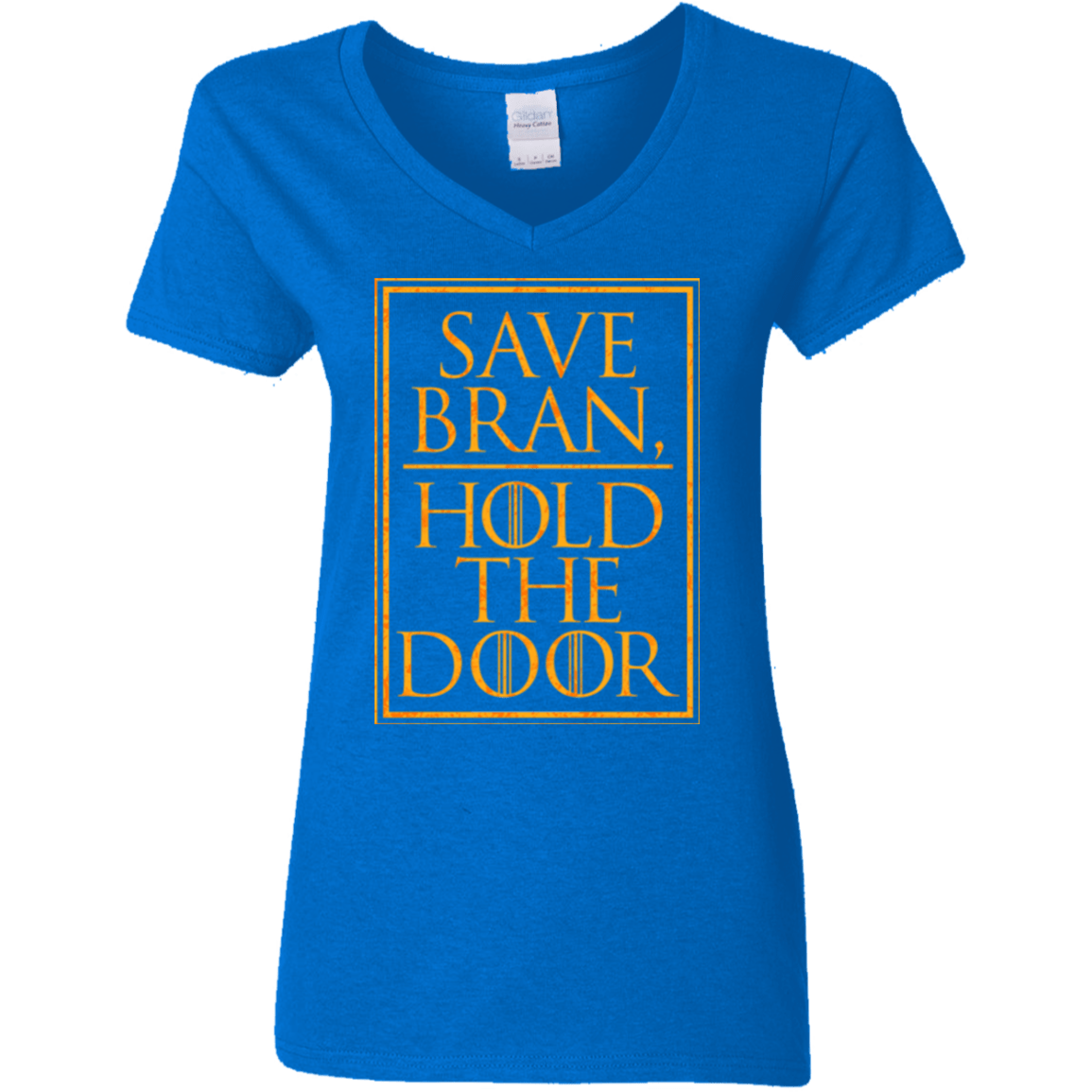 T-Shirts Royal / S Hold the Door Women's V-Neck T-Shirt