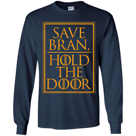 T-Shirts Navy / YS Hold the Door Youth Long Sleeve T-Shirt