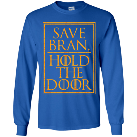 T-Shirts Royal / YS Hold the Door Youth Long Sleeve T-Shirt