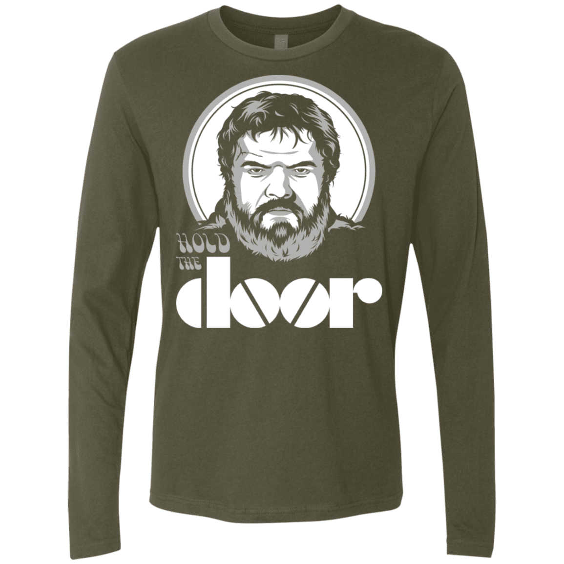 T-Shirts Military Green / S Hold the Doors Men's Premium Long Sleeve