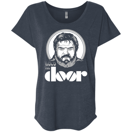 T-Shirts Vintage Navy / X-Small Hold the Doors Triblend Dolman Sleeve