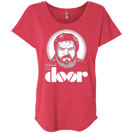 T-Shirts Vintage Red / X-Small Hold the Doors Triblend Dolman Sleeve