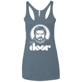 T-Shirts Indigo / X-Small Hold the Doors Women's Triblend Racerback Tank