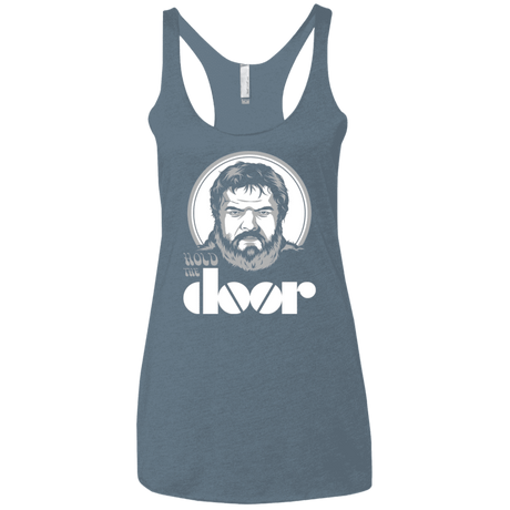 T-Shirts Indigo / X-Small Hold the Doors Women's Triblend Racerback Tank